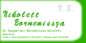 nikolett bornemissza business card